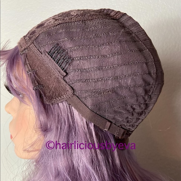 Wig with bangs purple - Picture 5 of 6